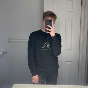 Calvin Klein crewneck, black+army, size Small